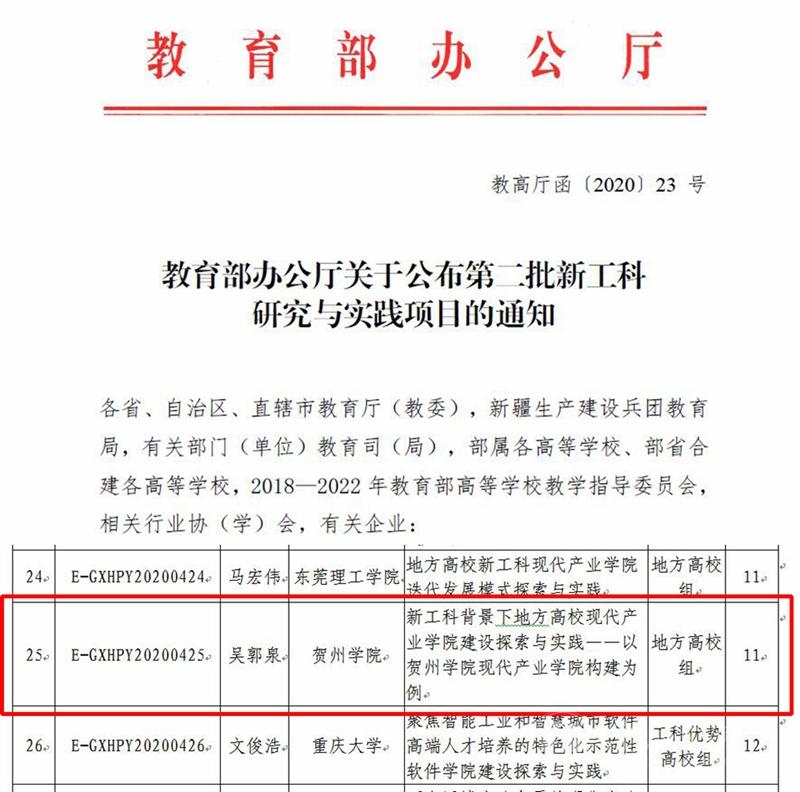 教育部新工科研究与实践项目